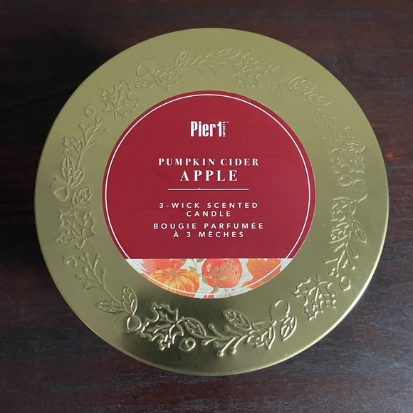 pumpkin cider apple 3 wick candle - Picture 2 of 5
